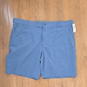 IZOD BRAND MEN'S BIG AND TALL BLUE CLASSIC FIT STRETCH SHORTS SIZE 42